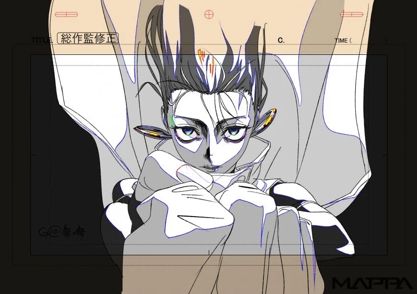 주술회전) MAPPA 모듈로 3권 PV 캐릭터 디자인, 원화_7.webp