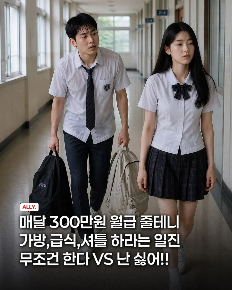매달 300씩 줄테니 가방,급식 셔틀하라는 일진 한다vs안한다_1.webp