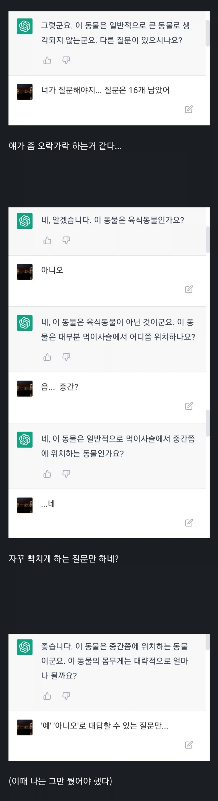 극초창기 챗GPT와의 스무고개 퀴즈_3.webp