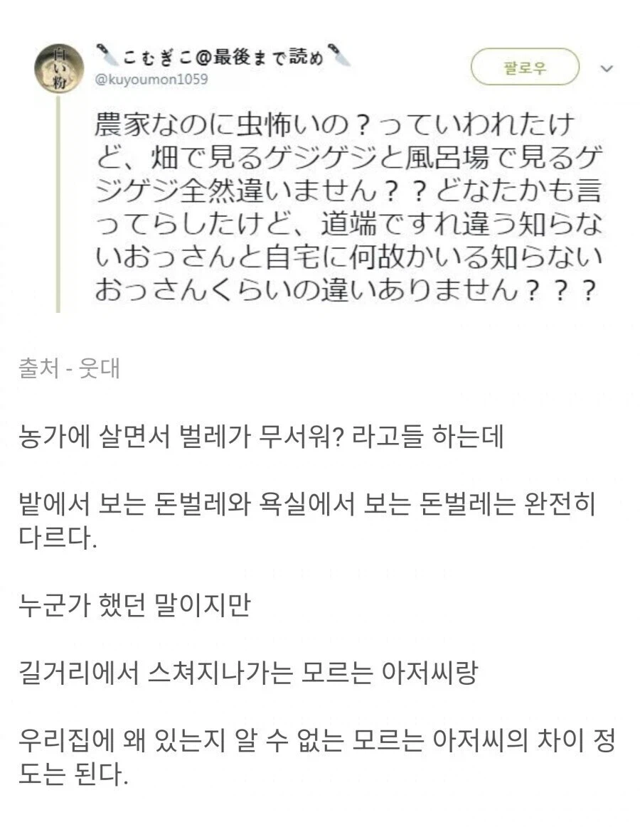 ? : 짜샤, 넌 시골에 사는데 벌레가 무섭냐?_1.webp