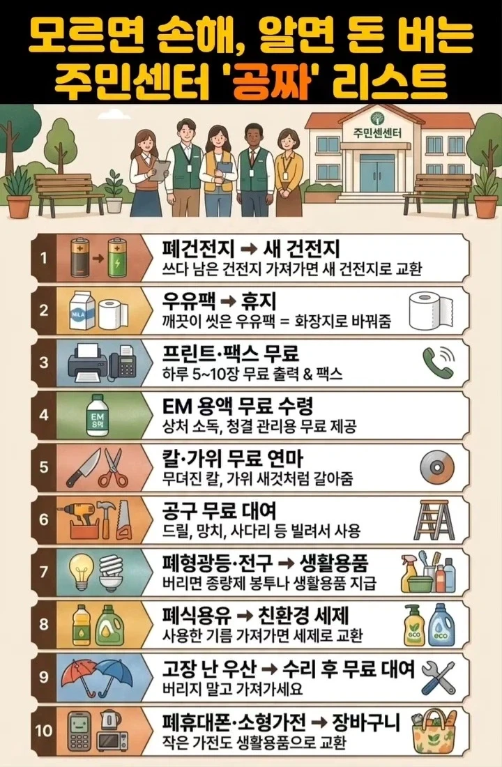 모르면 손해인 주민센터