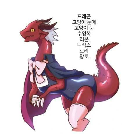 스쿨미즈 나삭스 망토 고양이상 로리 드래곤 한장_1.webp