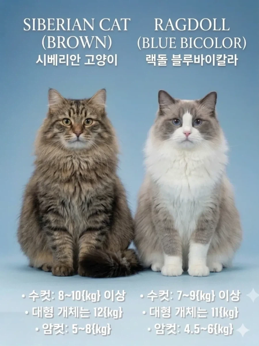 메인쿤 VS 랙돌 VS 놀숲 VS 시베리안 크기 비교_5.webp