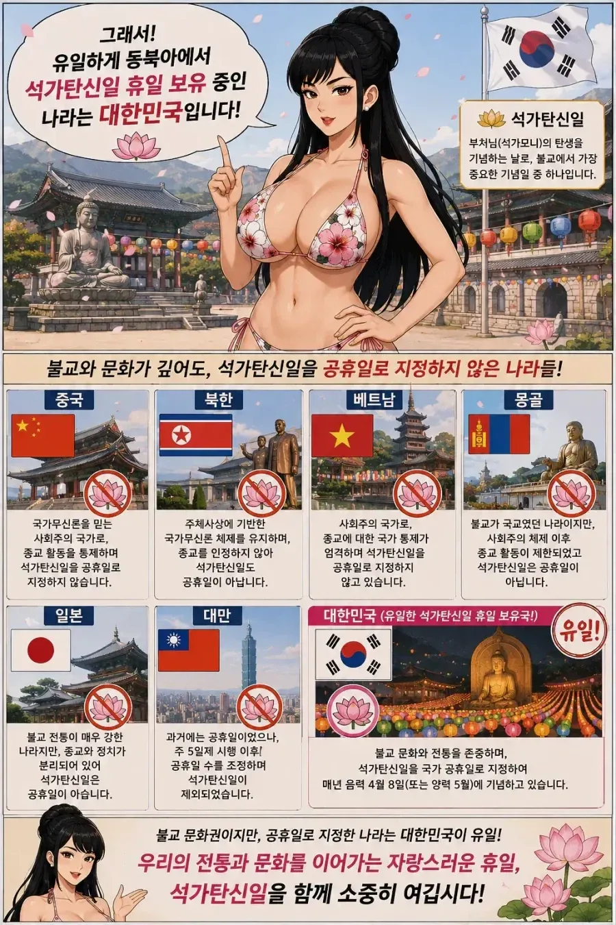 ai)동북아시아에서 유일하게 석가탄신일이 휴일인 국가_1.webp