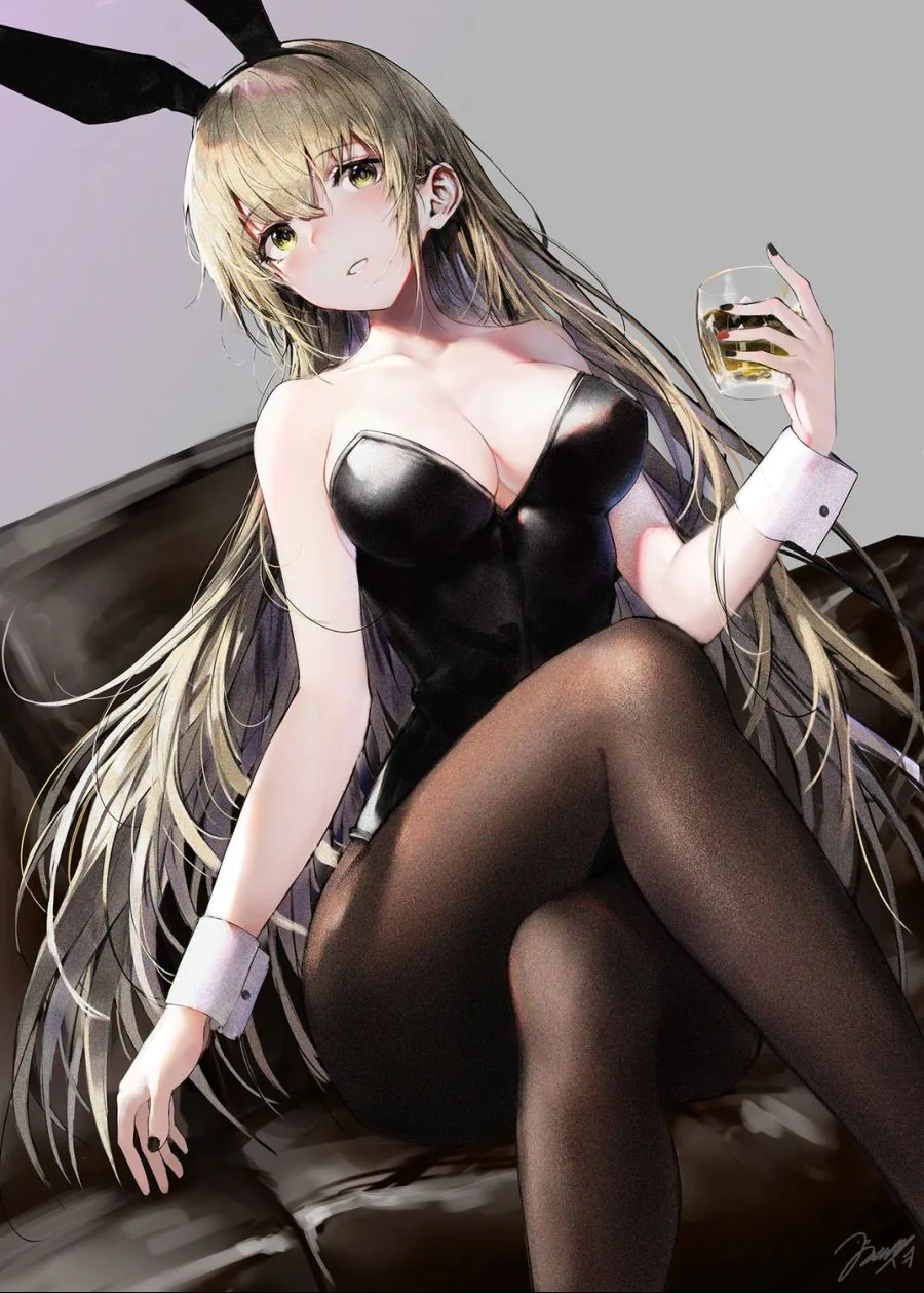 yande.re 627158 sample animal_ears bunny_ears bunny_girl cleavage haori_iori no_bra pantyhose.jpg
