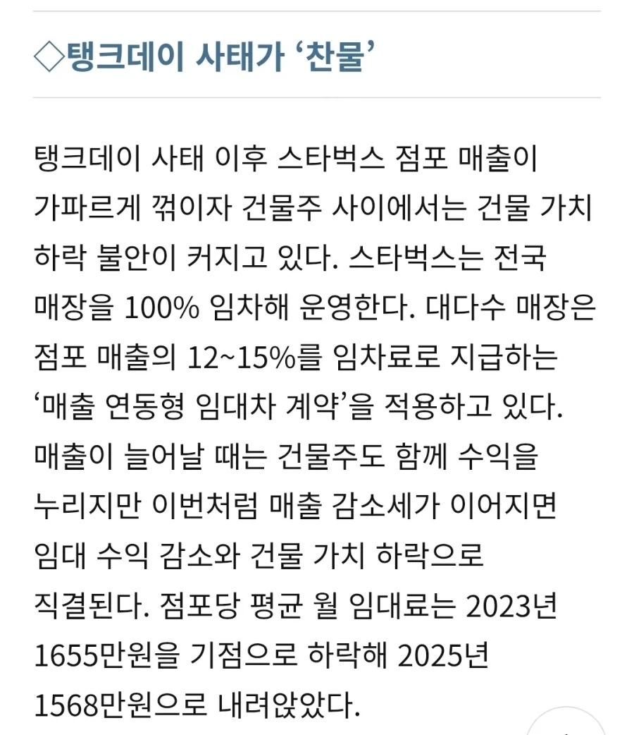 스타벅스 임대수익 급하락 건물 급매 급증_3.webp