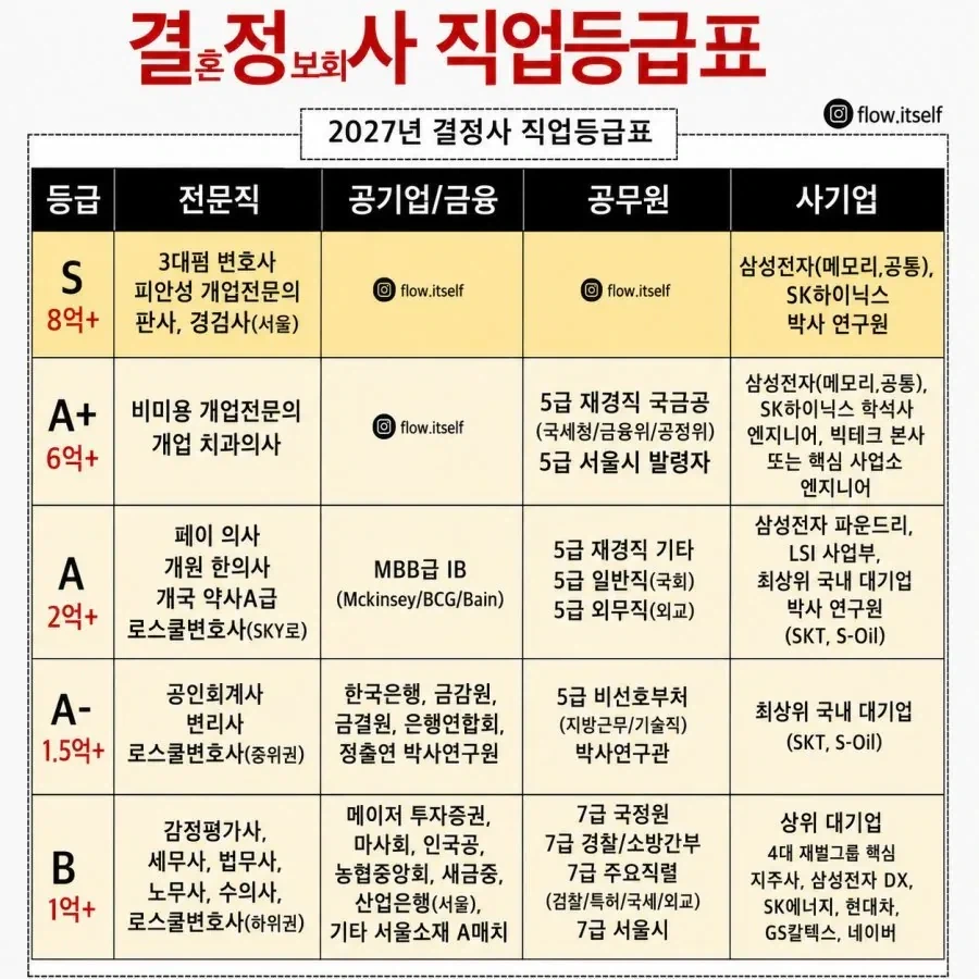 결혼정보회사 S급 직업 등급표_1.webp