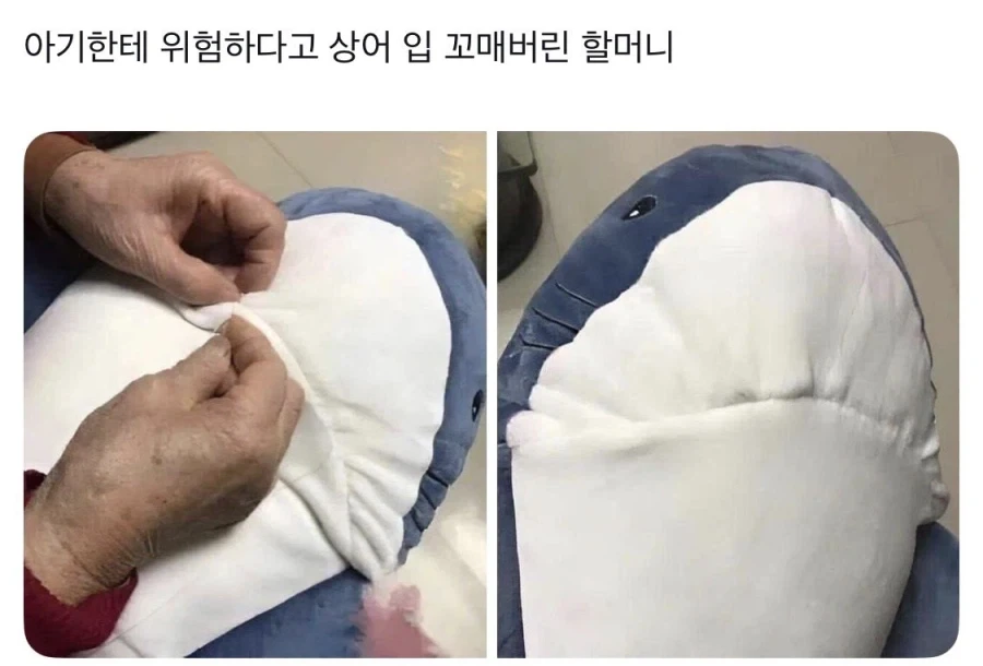할머니 “상어 입은 아기에게 위험해”_1.webp