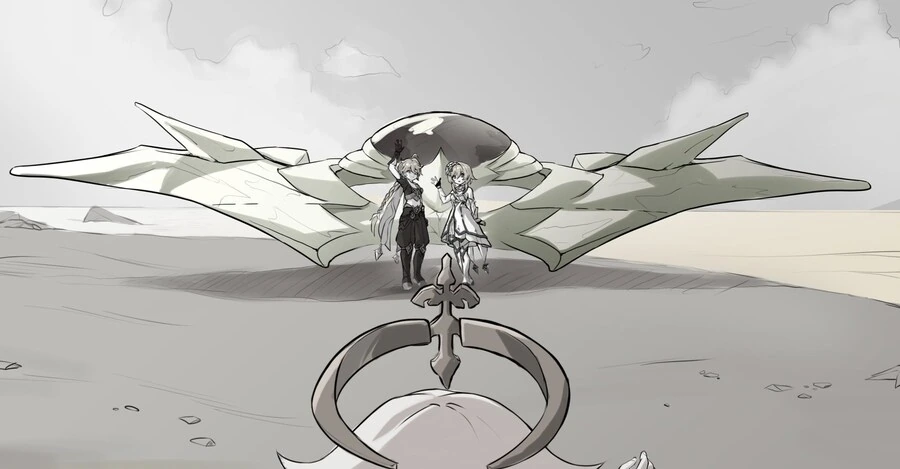 원신) 티바트에서의 모든 일을 마친 뒤 여행자 남매_1.jpg