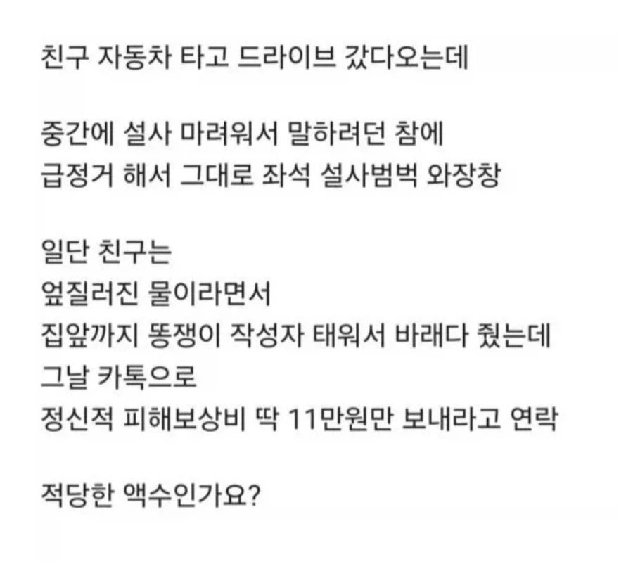친구차 조수석에 설사 지린 사람_1.webp