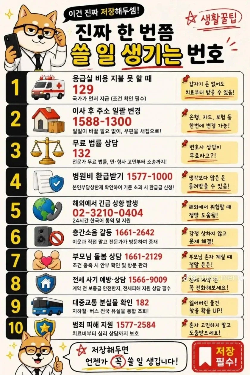 알아두면 언젠가 한 번 쯤은 쓸 일이 생길 전화번호_1.webp