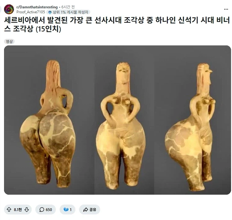 다산을 위해 엉덩이가 빵빵했던 신석기 시대 조각상.jpg_1.webp