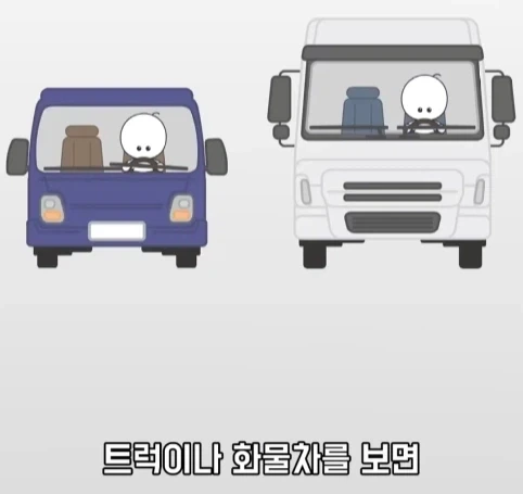 트럭이나 화물차 뒤에 눈알 스티커를 붙이는 이유.jpg_1.webp