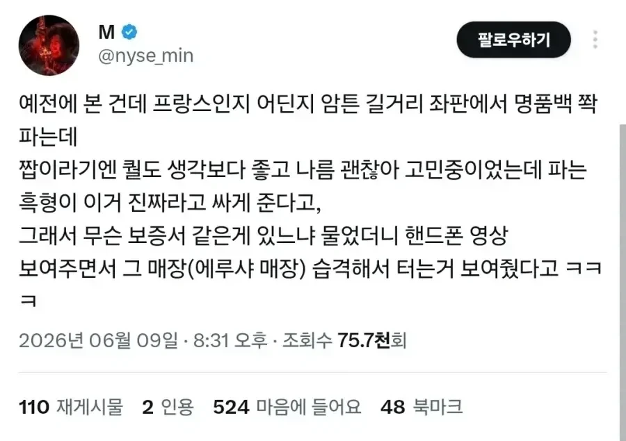 프랑스 노점 명품백_1.webp