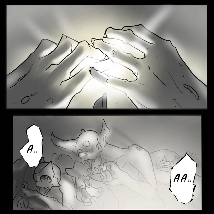 금발 로리의 몸에 빙의한 워해머 황제 만화.jpg_1.webp