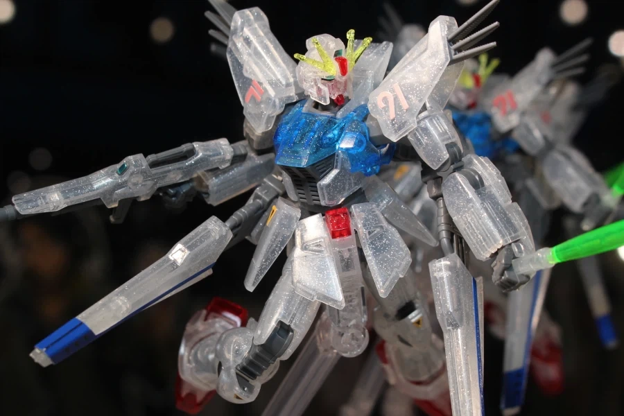 HGUC 1/144 건담 F91 잔상 이미지 클리어 Ver 도쿄점 전시 사진_4.webp