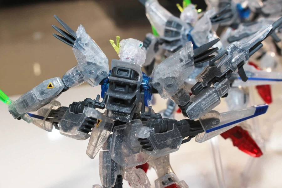 HGUC 1/144 건담 F91 잔상 이미지 클리어 Ver 도쿄점 전시 사진_7.webp