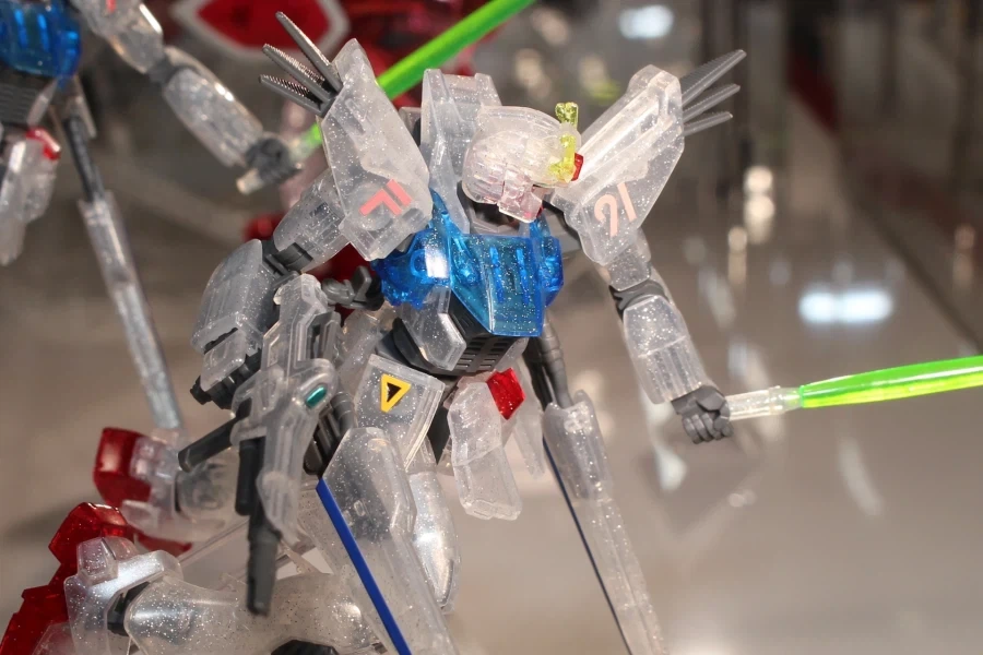 HGUC 1/144 건담 F91 잔상 이미지 클리어 Ver 도쿄점 전시 사진_11.webp