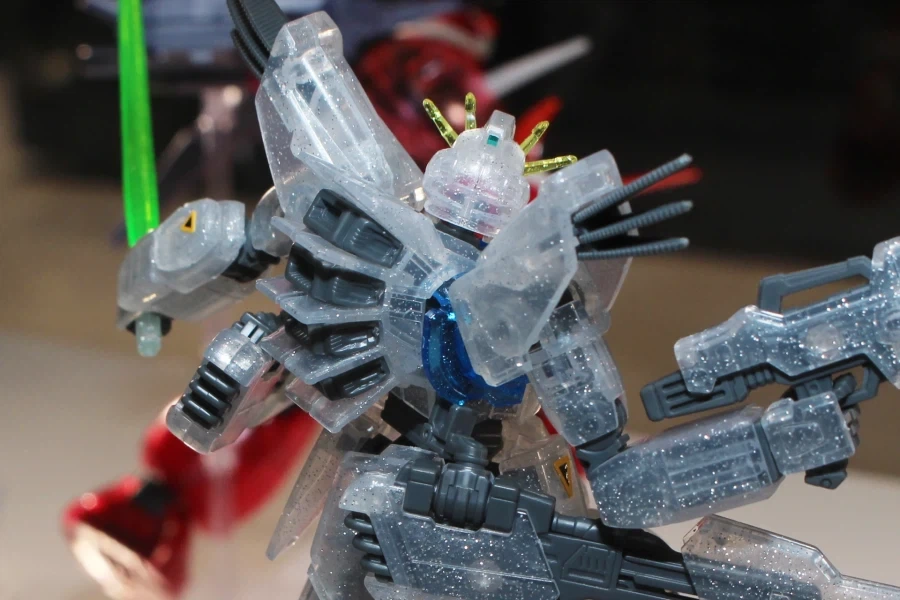 HGUC 1/144 건담 F91 잔상 이미지 클리어 Ver 도쿄점 전시 사진_19.webp