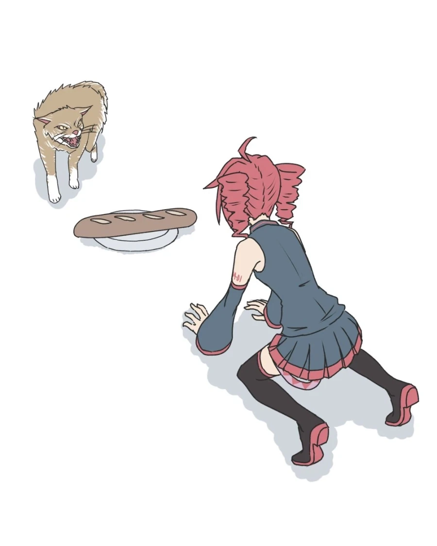 보컬로이드)고양이와 싸우는 처자.jpg_1.webp