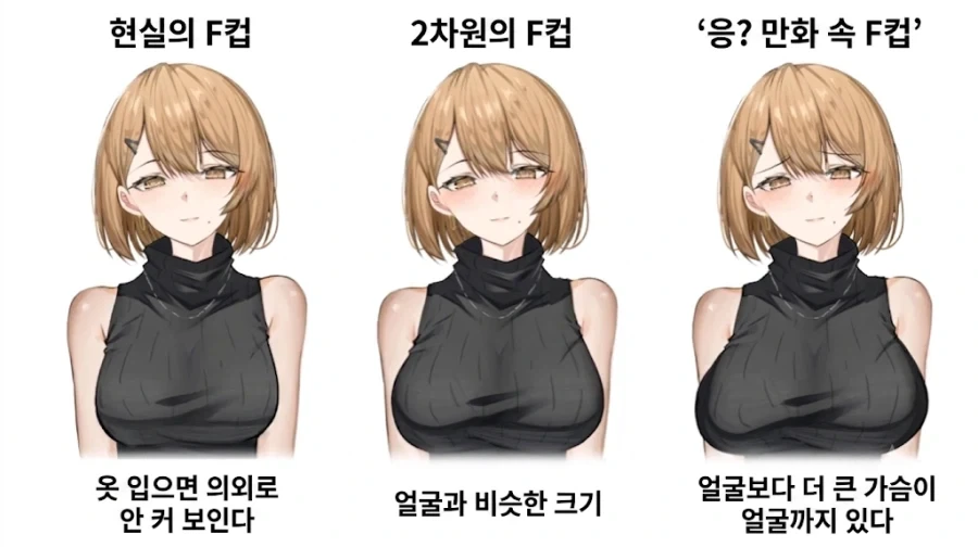 F컵에 대한 현실/2차원/만화속 표현.jpg_1.webp