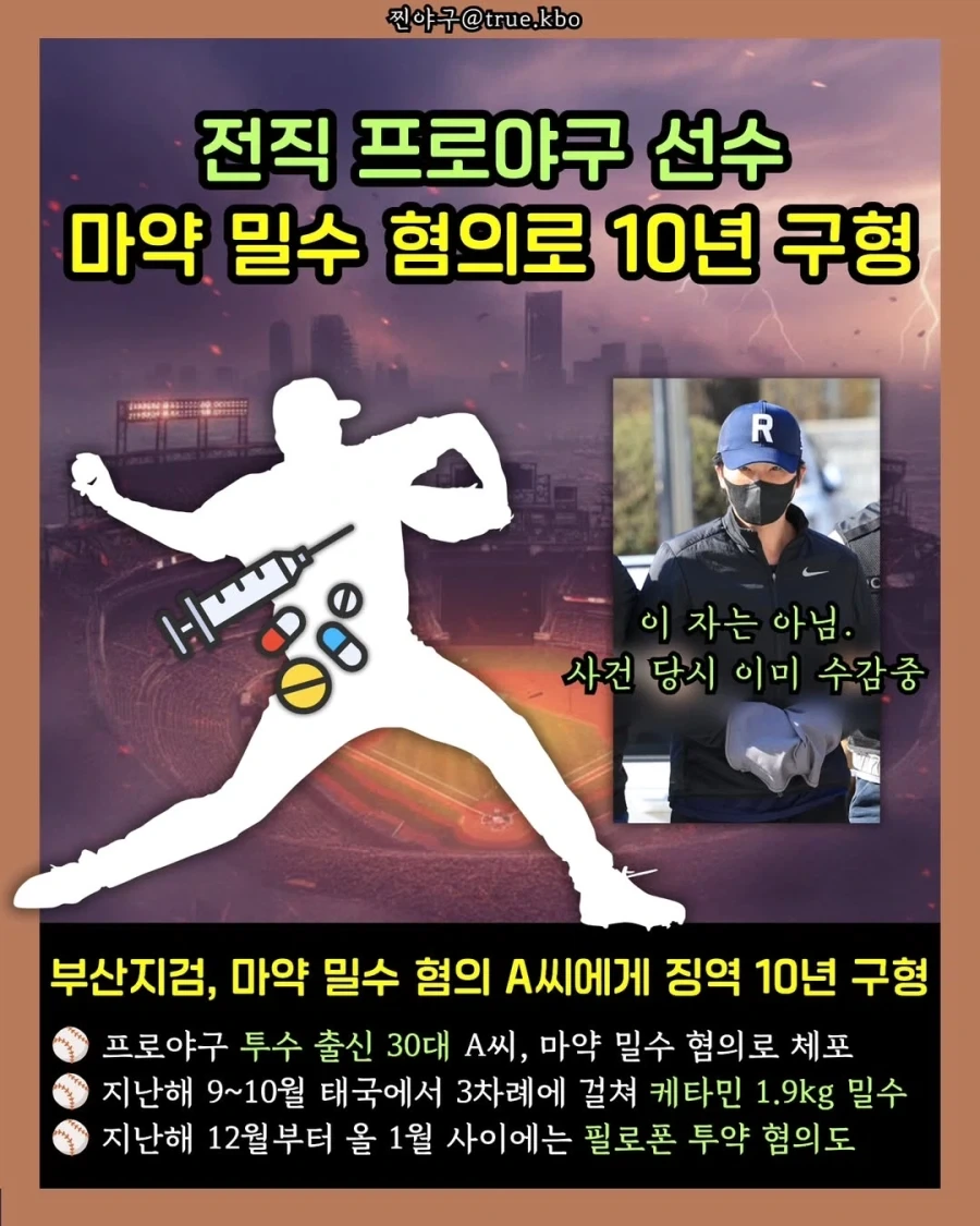 전직 후로야구 선수, ㅁㅇ 밀수로 10년 구형..._1.webp