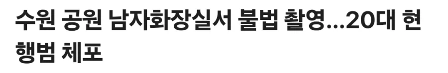 수원 공원 남자화장실 몰카범 체포.NEWS_1.webp