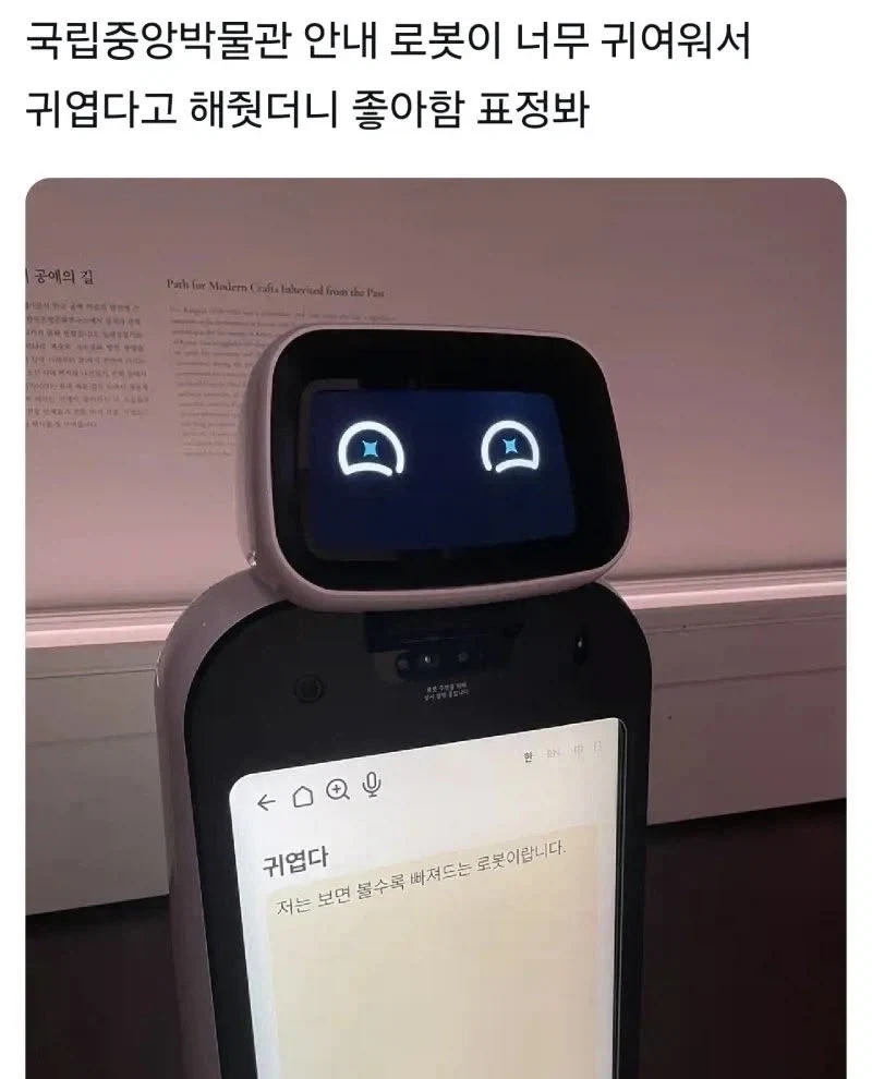 국중박 안내로봇한테 귀엽다고 해줬더니_1.webp