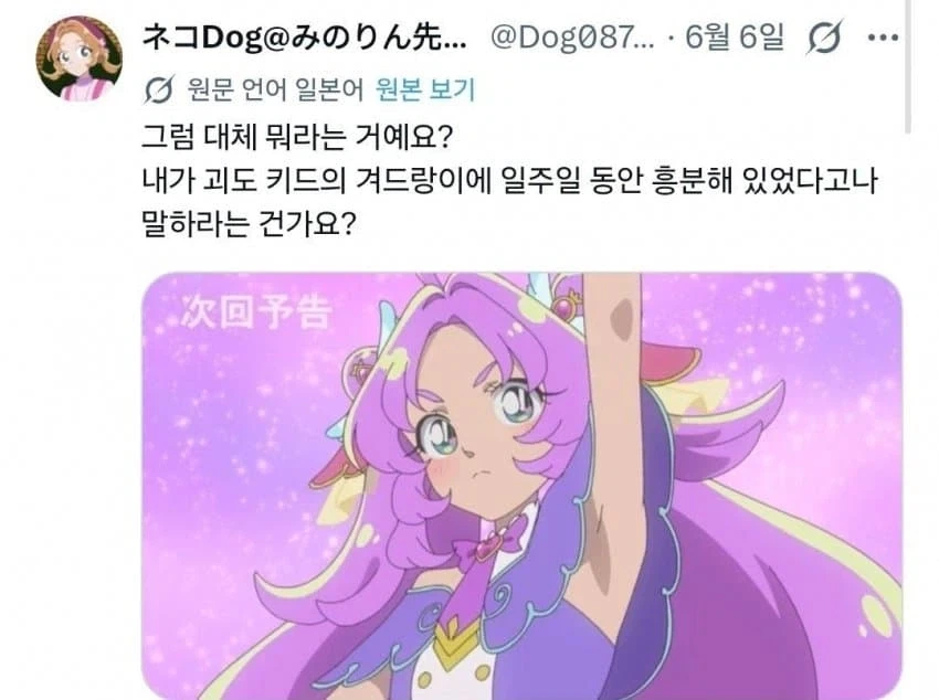 프리큐어 코난 콜라보를 보고 충격받은 사람_1.webp
