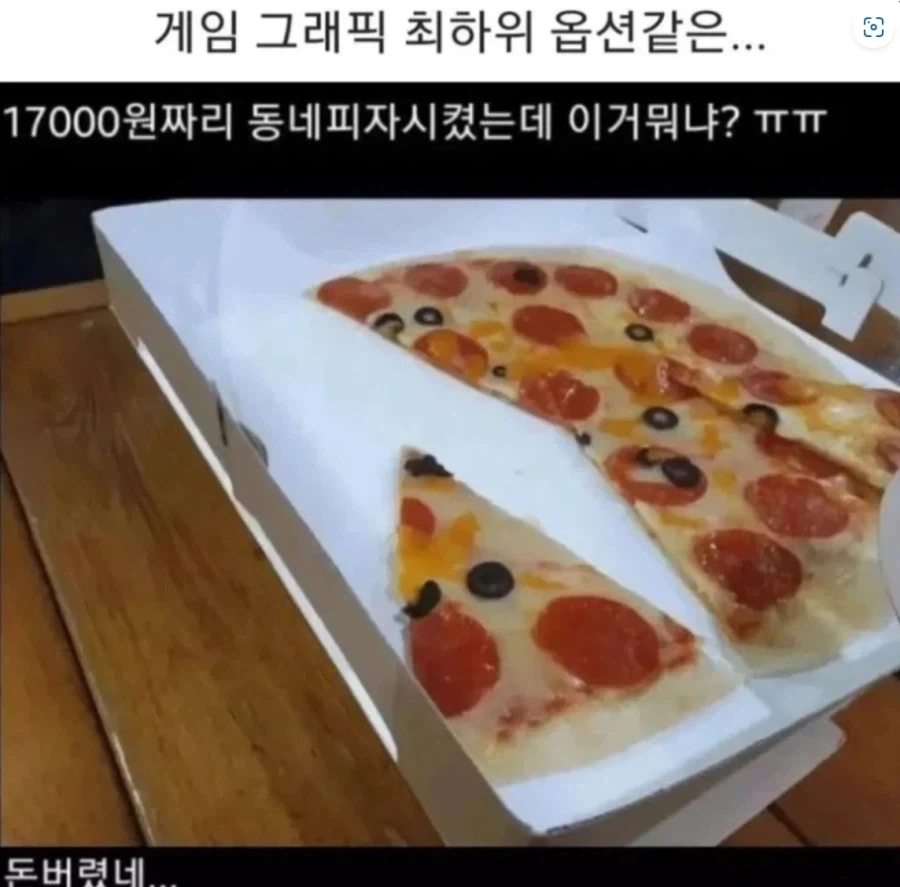PC겜, 최하 그래픽옵션(?) 피자_1.webp