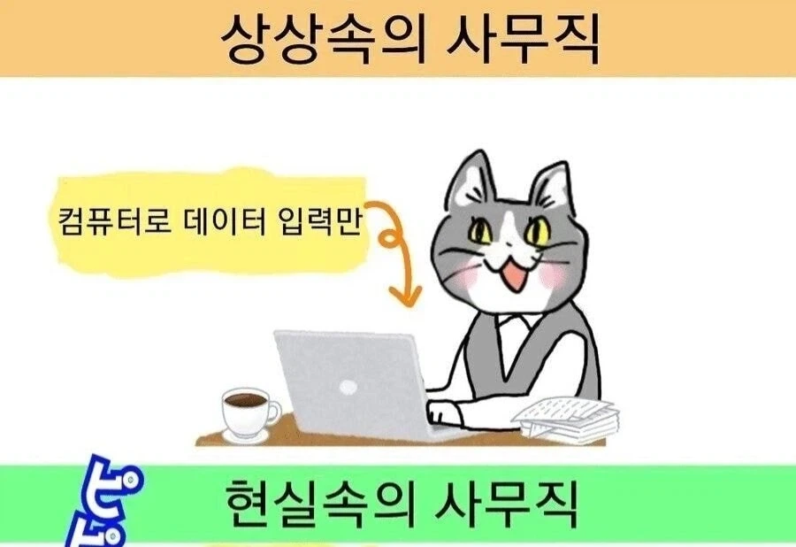 상상속의 사무직 vs 현실 사무직_1.webp