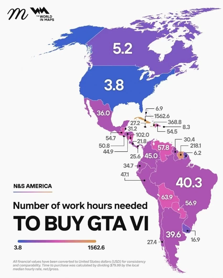 국가별 GTA6 사는데 걸리는 노동시간_1.webp