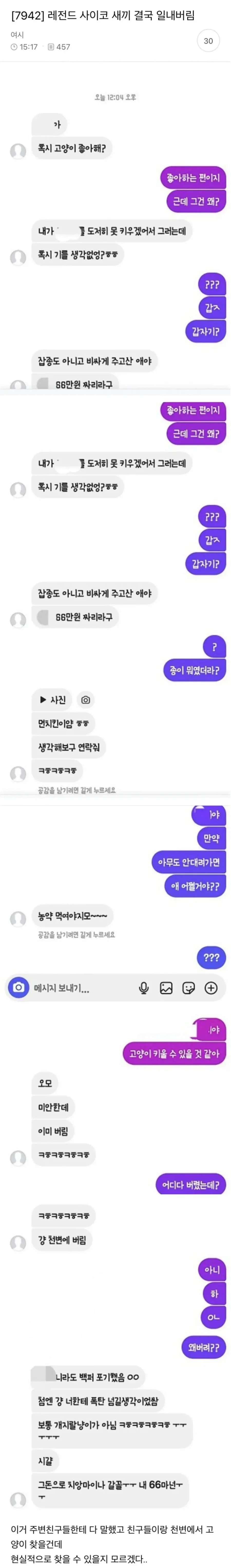 고양이 버릴꺼야 레전드_1.webp
