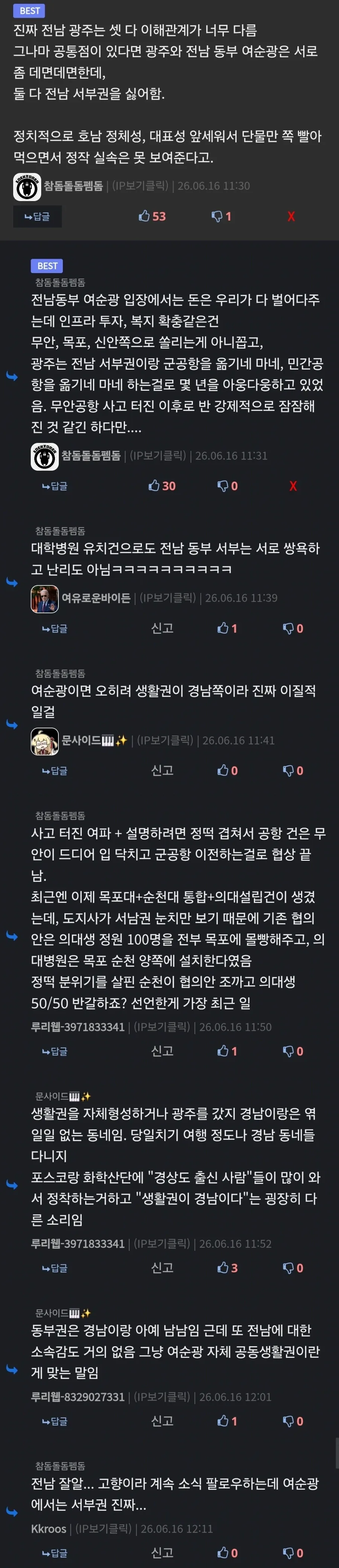 전라남도 동부, 서부, 광주는 서로 사이 안 좋았음_2.webp