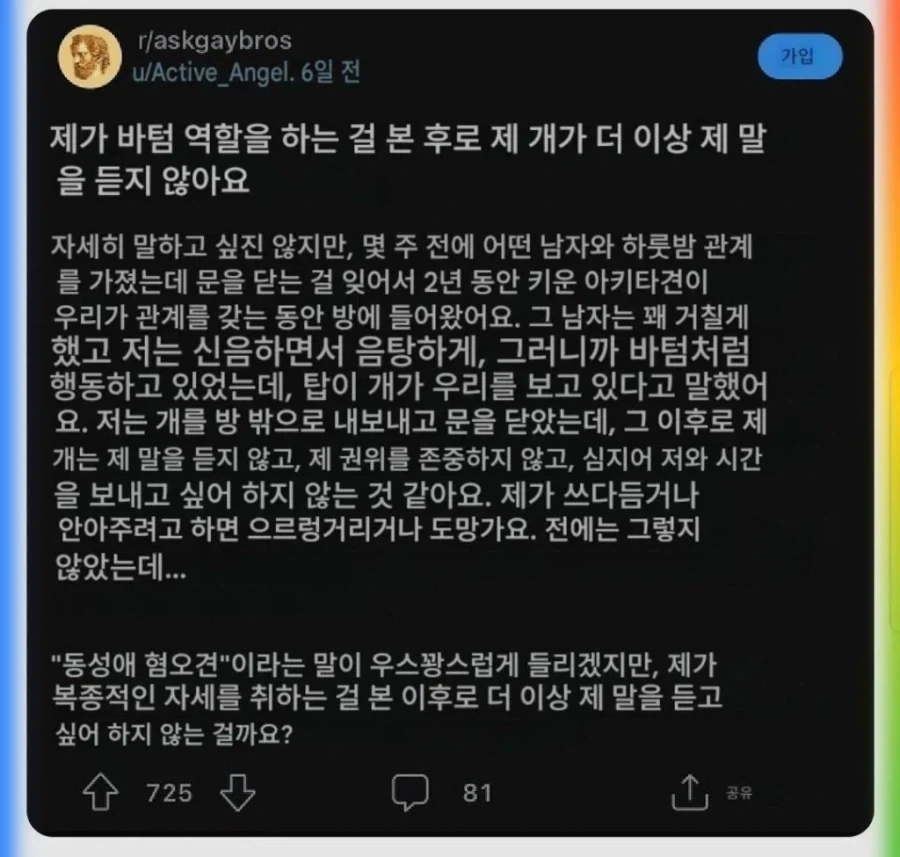 어느날부터 주인을 무시하는 반려견_1.webp