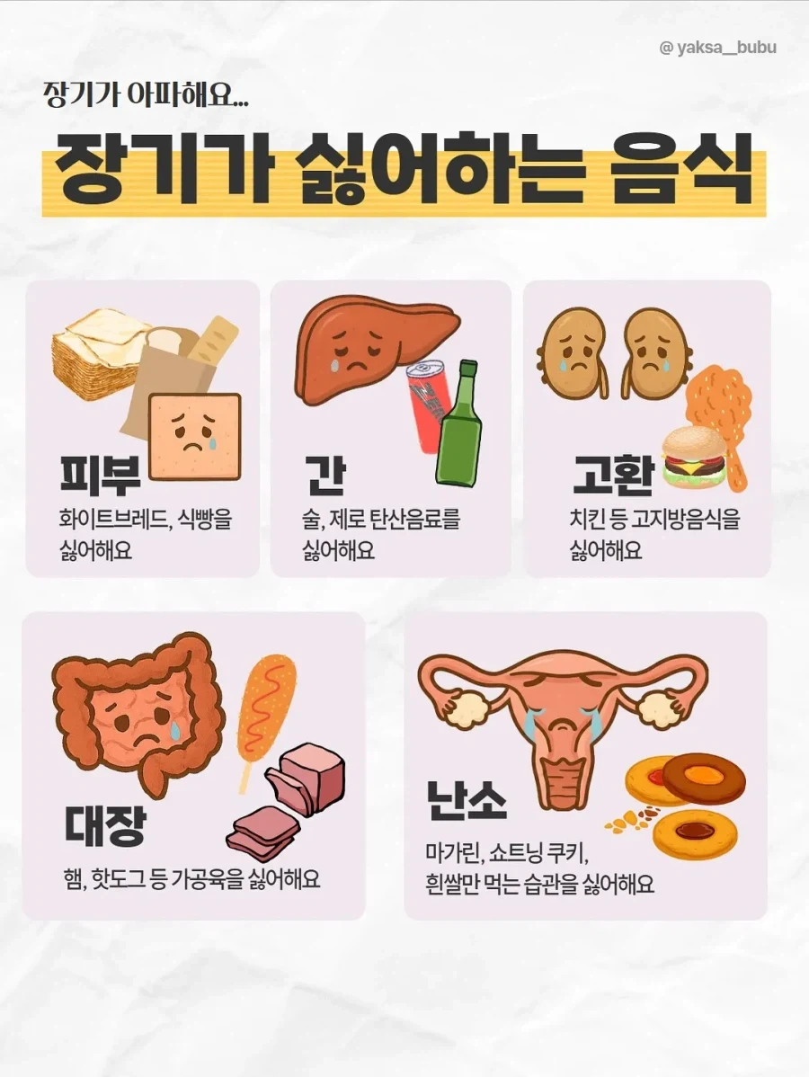 장기가 아파해요... 장기가 싫어하는 음식_1.webp