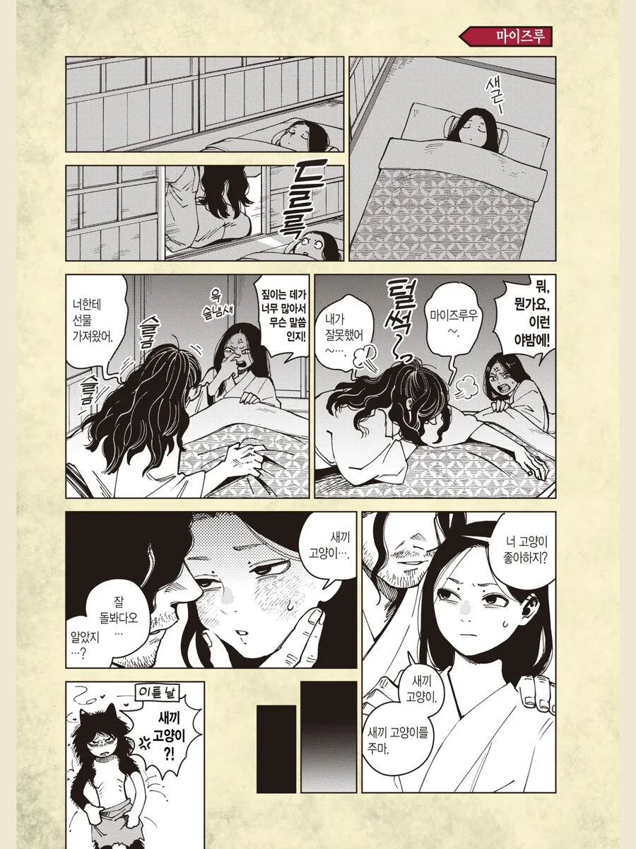 새끼 고양이 선물받는 만화_1.png