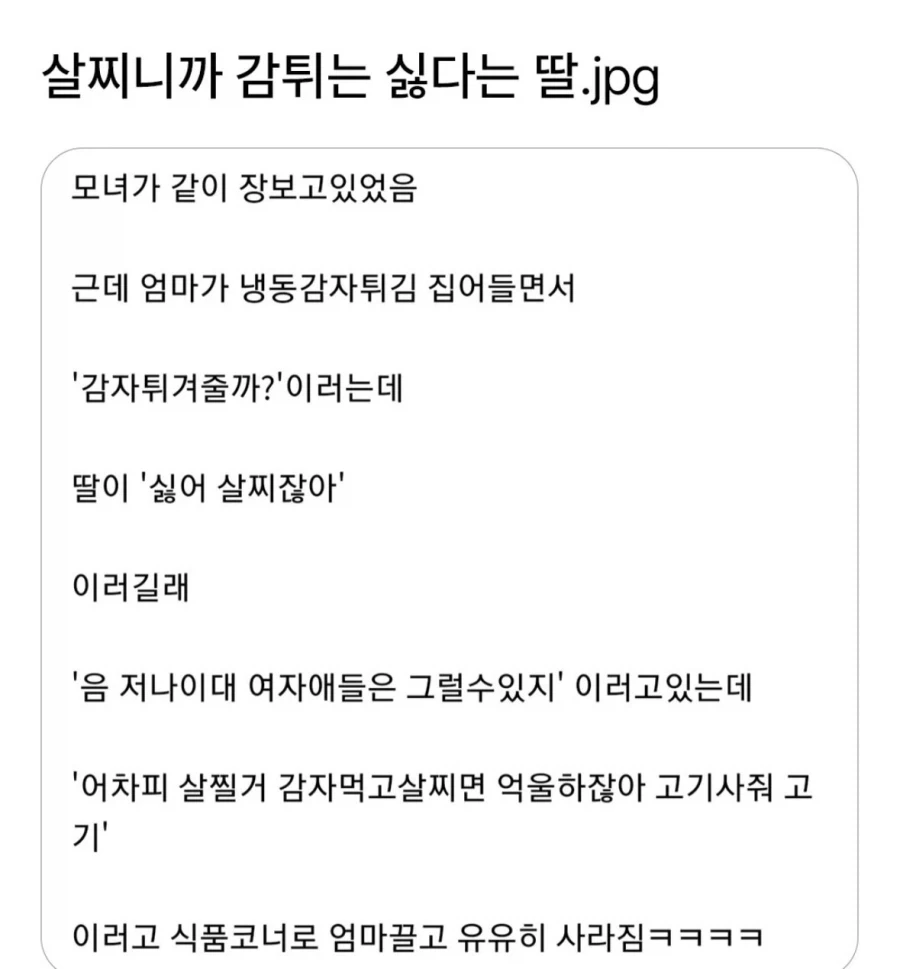 살찌니까 감튀는 싫다는 딸._1.webp