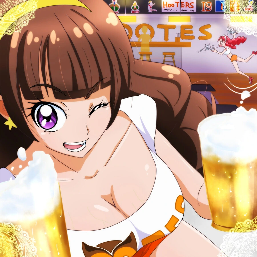 프리큐어)맥주 서빙하는 처자.jpg_1.jpg