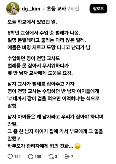 초등학교 남자교사가 벌레잡으면 생기는 일._1.webp