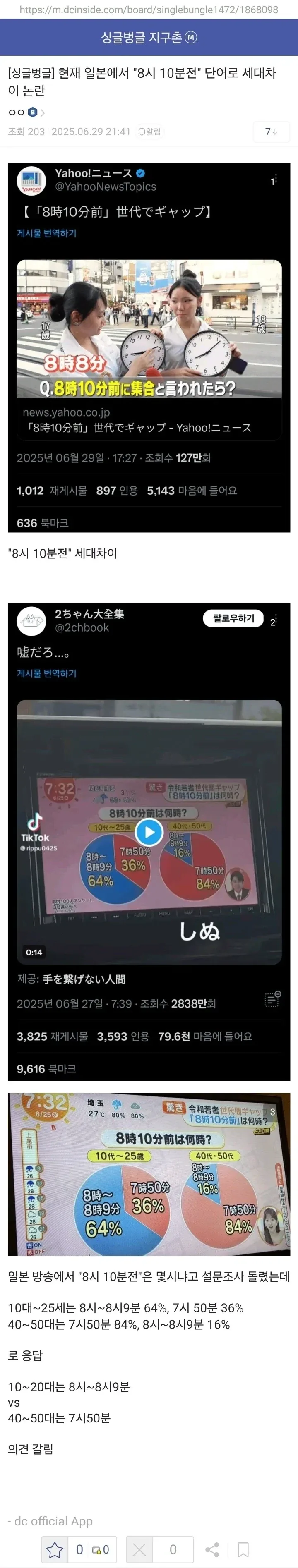 세대별로 갈린다는