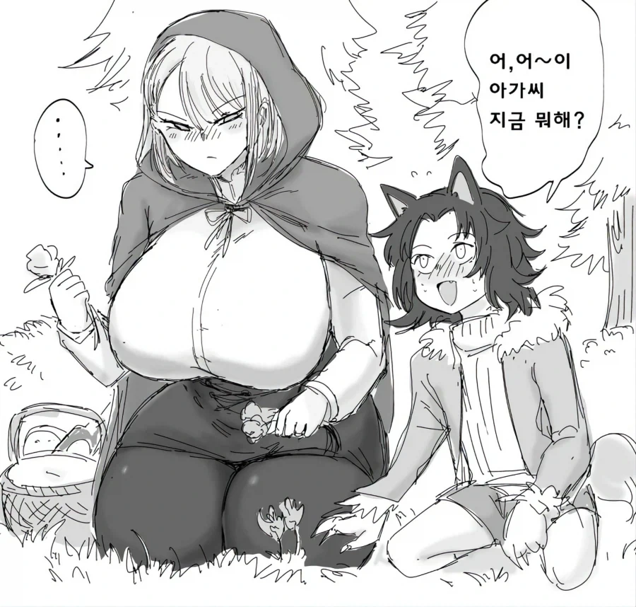 빨간 망토를 덮치려는 늑대_1.webp