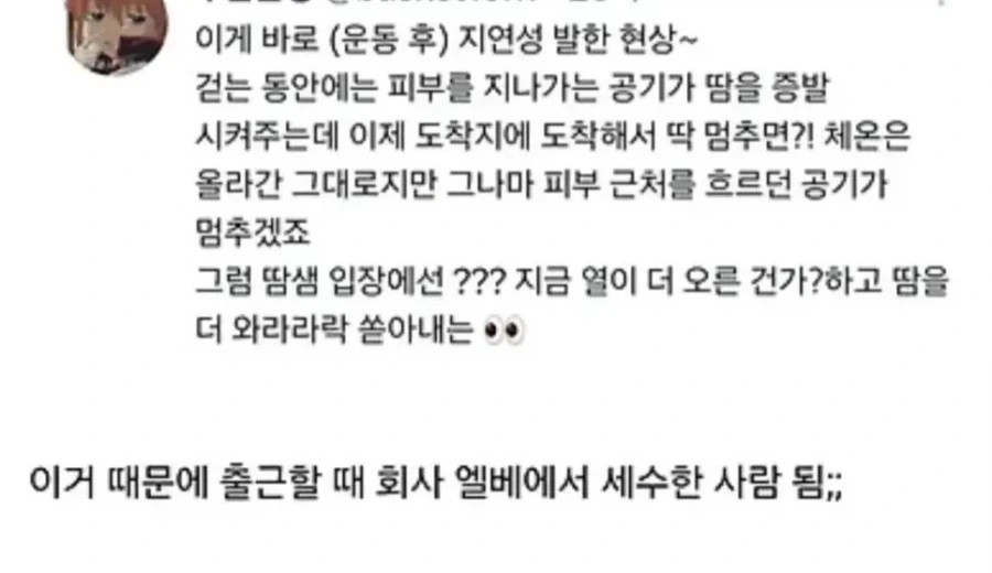 걸을땐 괜찮은데 멈추면 땀이 와바박 나는 이유_2.webp