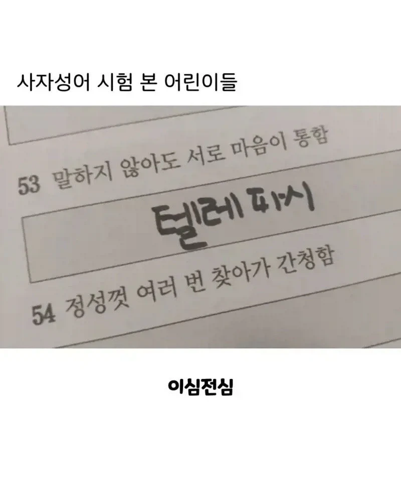 사자성어 시험 본 아이들.jpg_1.webp