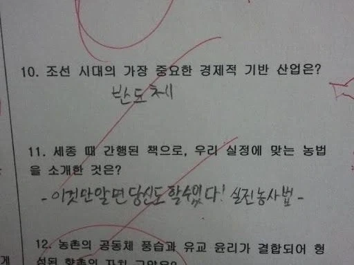 선생님이 채점하다 풀발기 되는 시험지 답안_1.webp