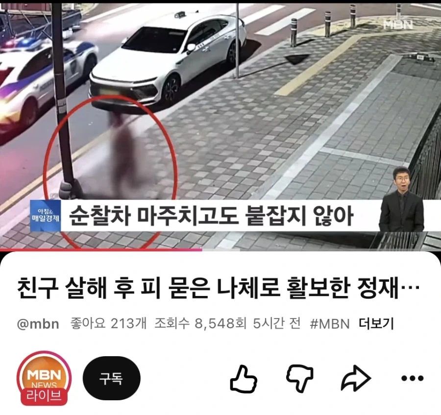 나체로 피칠갑된 거수자를 안 잡은 경찰_1.webp