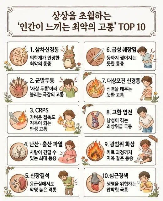 인간이 느끼는 최악의 고통 탑10_1.webp
