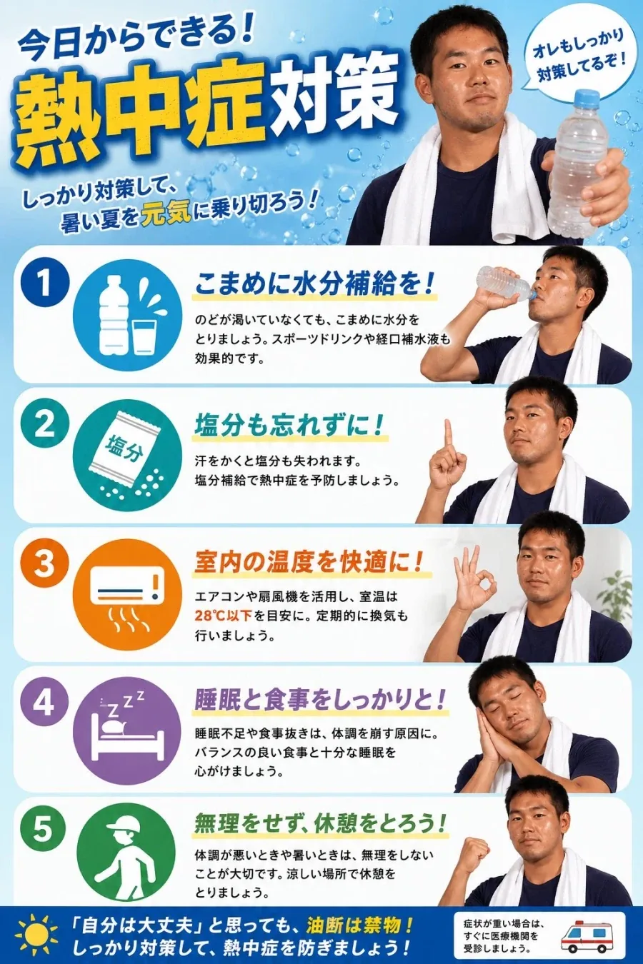 열사병 대책을 알려주는 선배_3.webp
