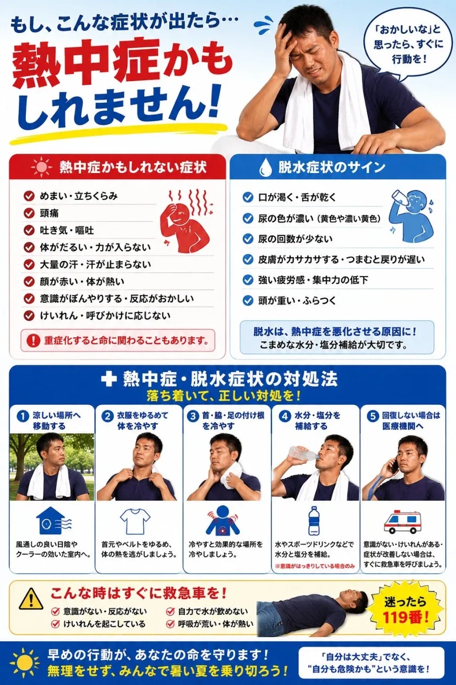 열사병 대책을 알려주는 선배_4.webp