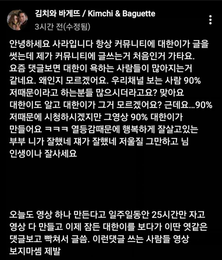 악플보고 댓글 단 유튜버 프랑스 아내_1.webp